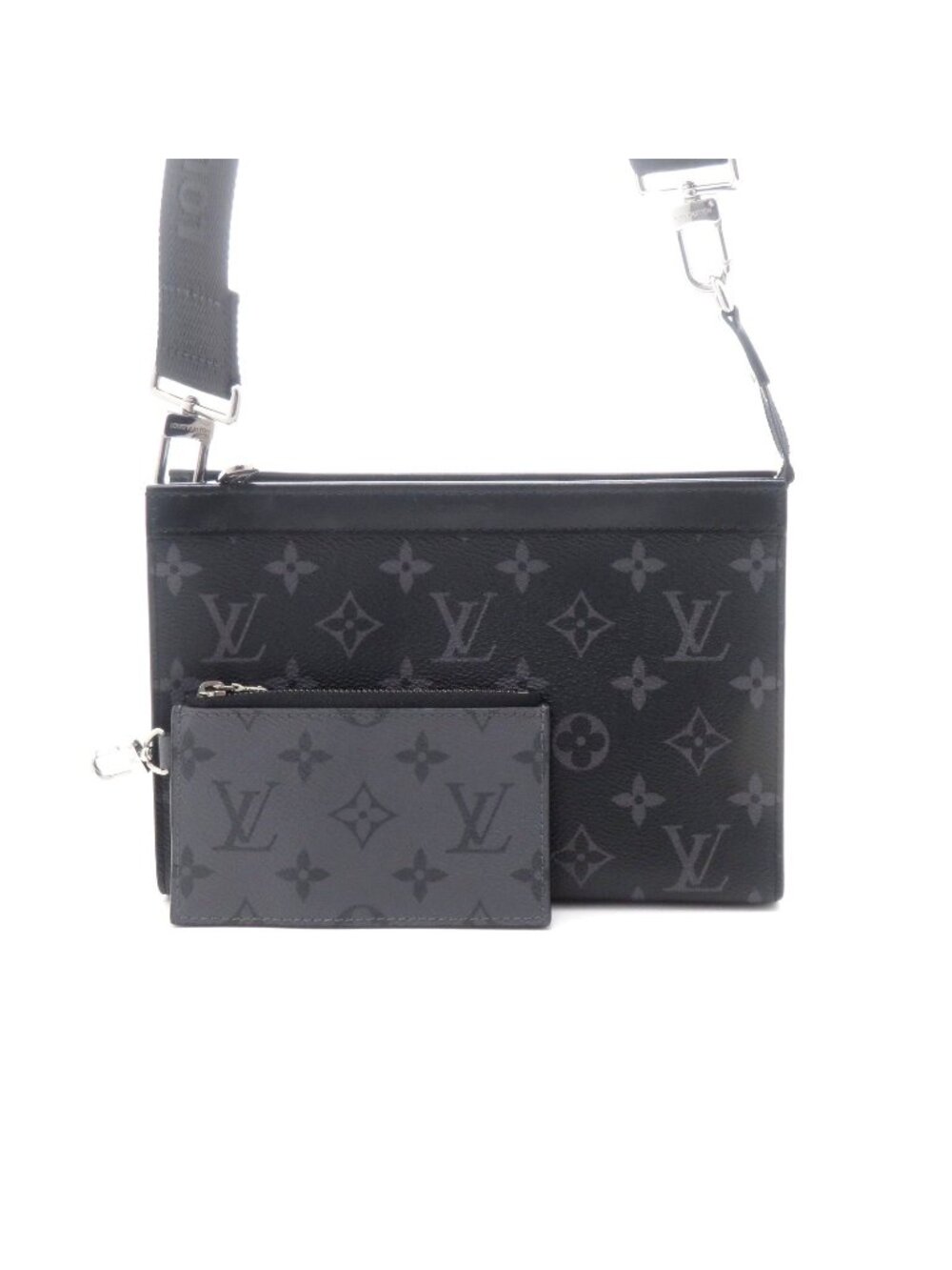 Louis Vuitton Gaston Wearable Wallet Monogram Eclipse Shoulder Bag Black Tag